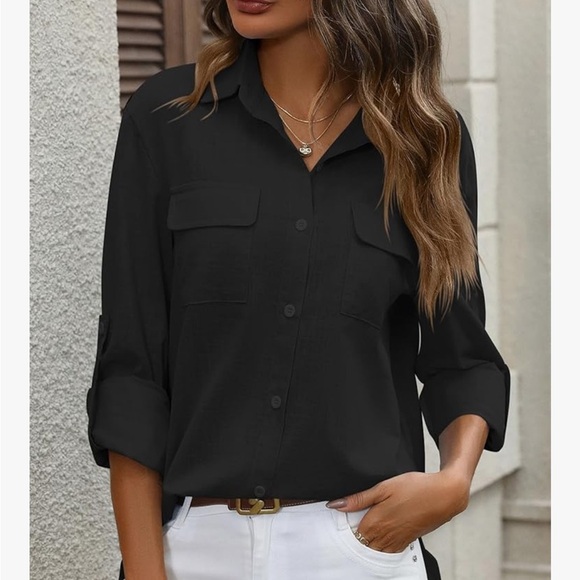 EXOFFICIO UPF 50+ Women's Button-Down Shirt in Black - Picture 2 of 9